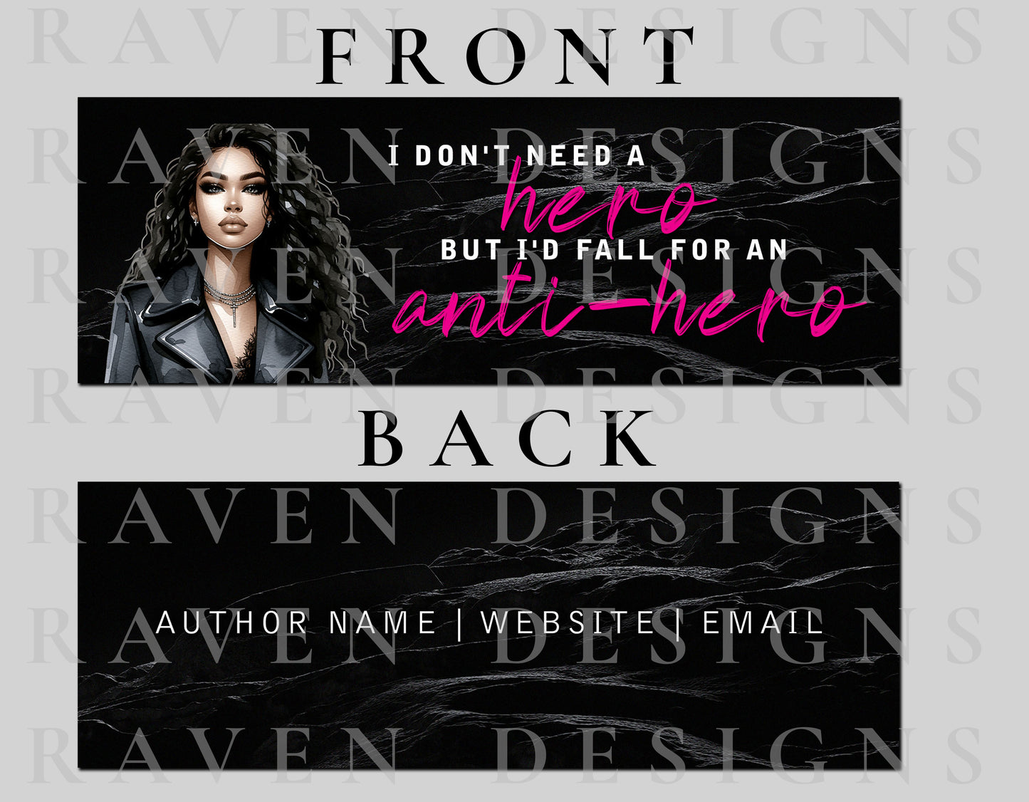 I Don't Need A Hero Premade Bookmark