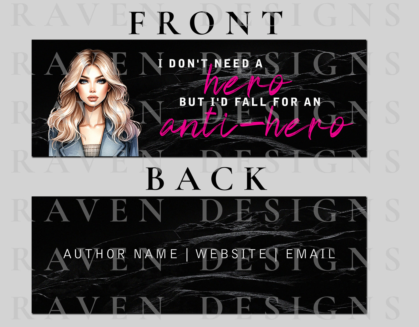 I Don't Need A Hero Premade Bookmark