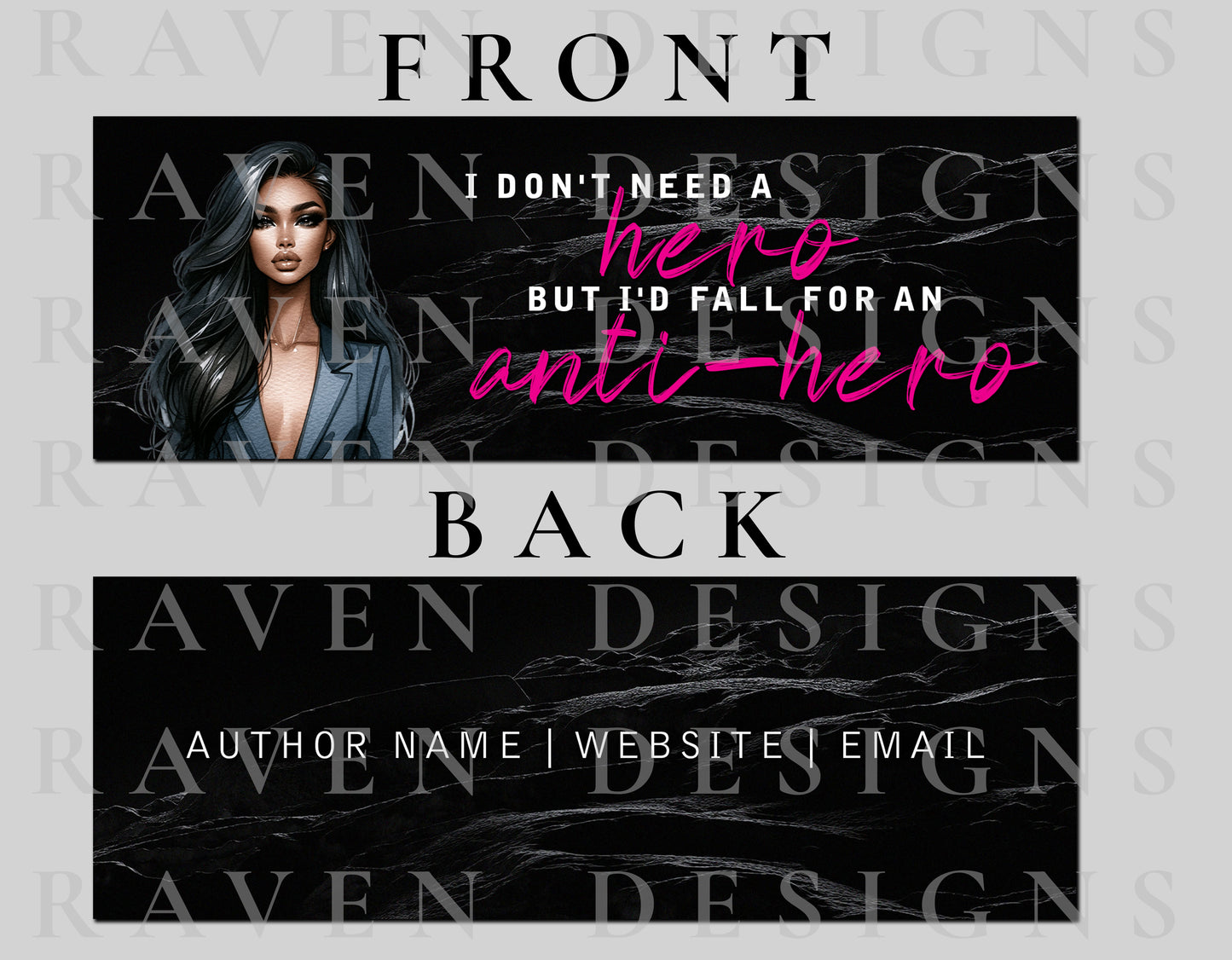 I Don't Need A Hero Premade Bookmark