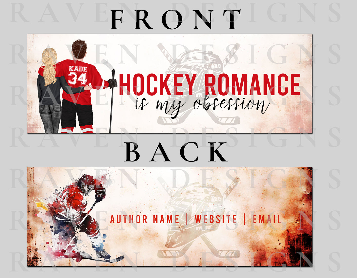 Hockey Premade Bookmark