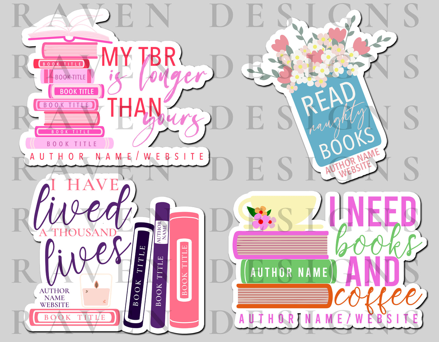 Book Lover Premade Sticker Set