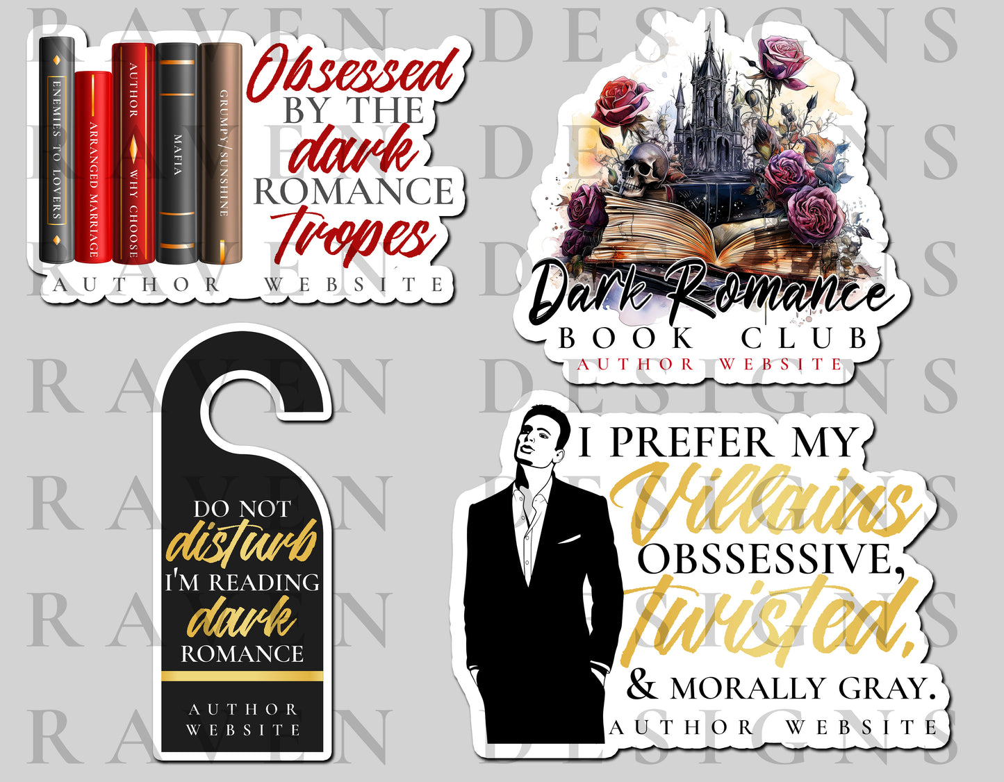 Dark Romance Premade Sticker Set